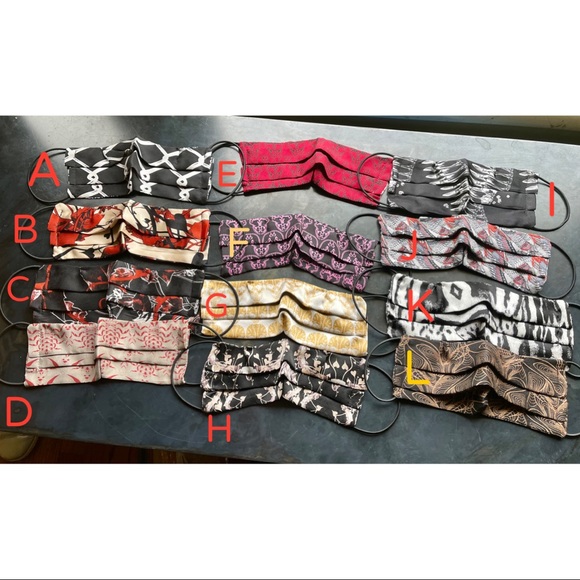 Handmade silk charmuese masks from Thomas Wylde fabrics - Picture 4 of 5